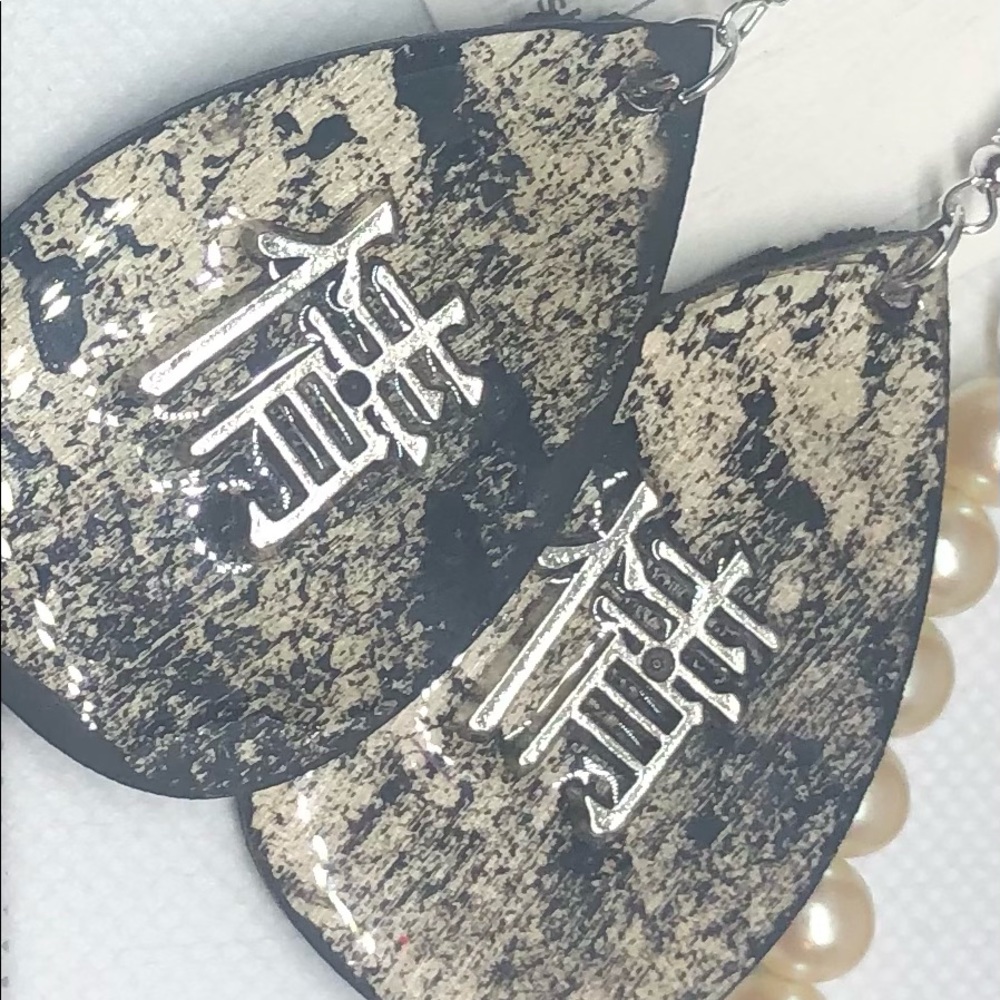 Mixed Media Originals Earrings Chinese Design